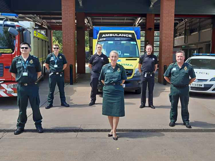 SWASFT representatives and fire service personnel at an event in July attended by His Royal Highness The Prince of Wales to celebrate the  partnership.