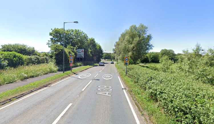 There are set to be temporary traffic lights on the A39 on the edge of Glastonbury this week (Photo: Google Street View)