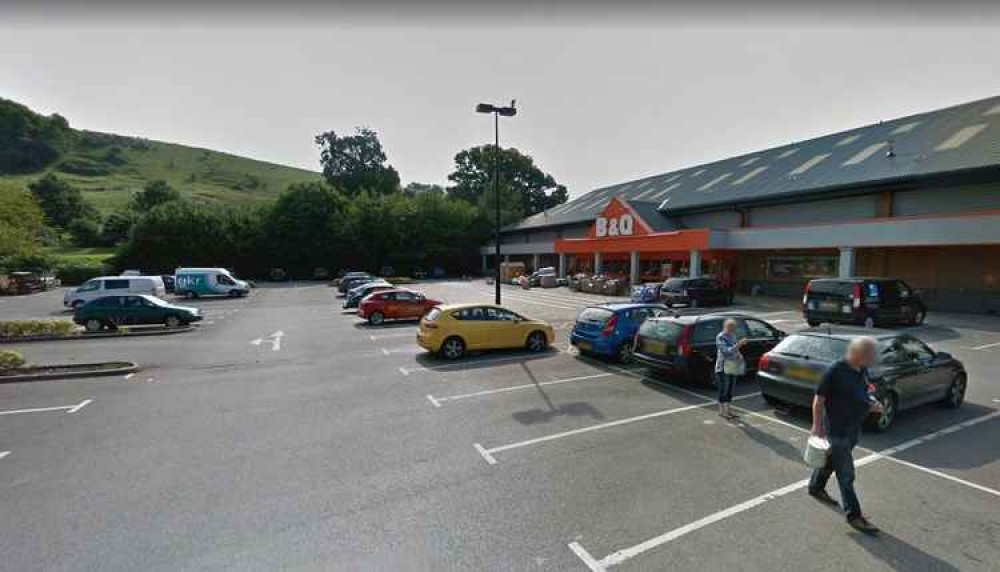 The plans are to build a coffee shop in the car park of Glastonbury B&Q (Photo: Google Street View)