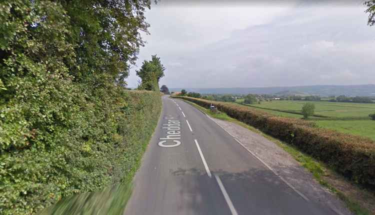 The crash happened on Cheddar Road in Wedmore (Photo: Google Street View)