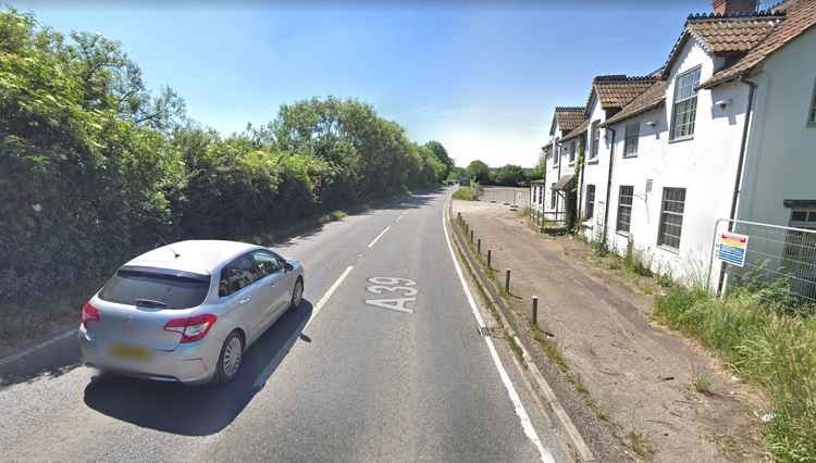 The crash closed the A39 for hours (Photo: Google Street View)