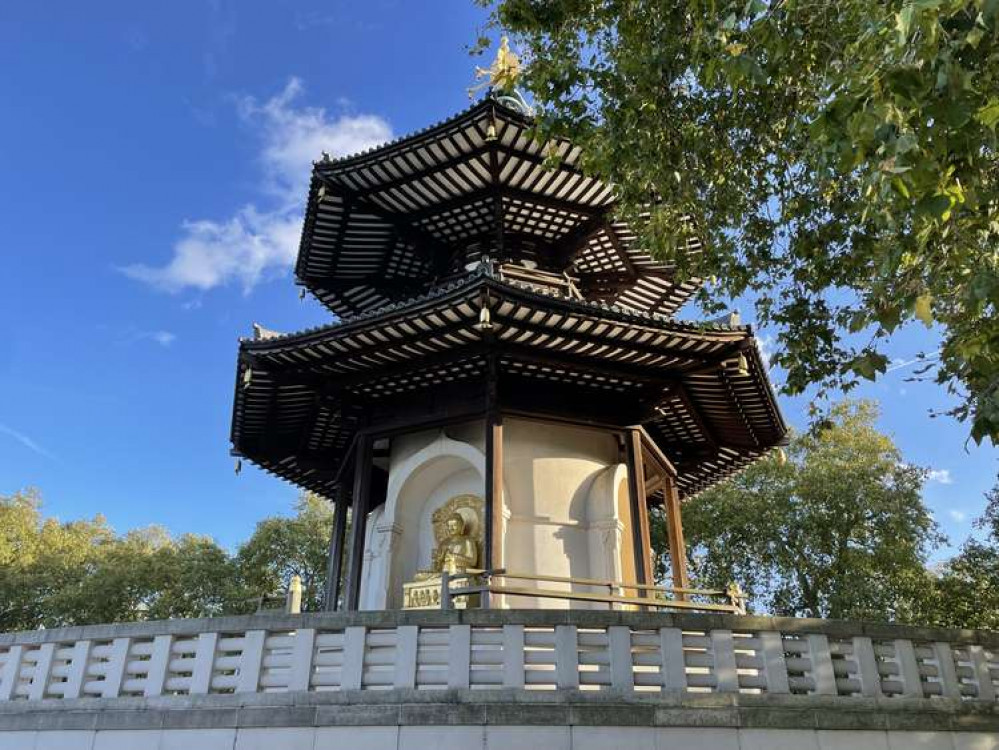 Battersea's Peace Pagoda was presented to Londoners by the Venerable Nichidatsu Fuji (affectionately nicknamed 'Guruji' by his close friend Mahatma Gandhi) in 1984. (Credit: Lexi Iles)