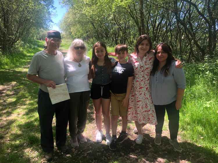 Jeremy with his wife and daughter and her three children at Westhay Nature Reserve