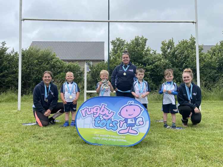 Glastonbury Rugbytots play their first sports fixture