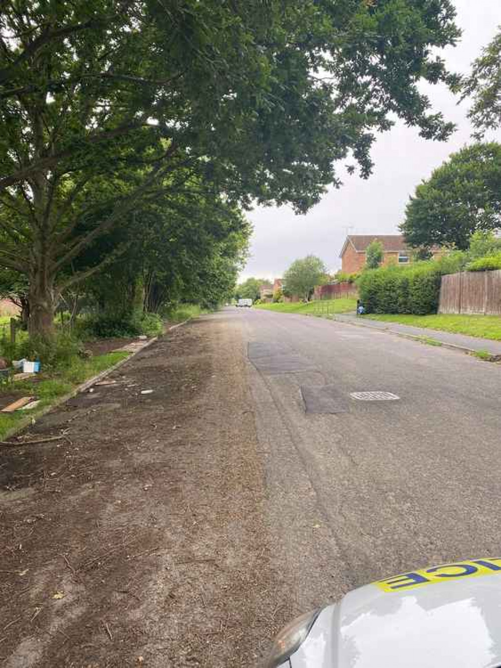 Caravans were removed from Bretenoux Road in Glastonbury yesterday (Photo: Mendip Neighbourhood Policing)