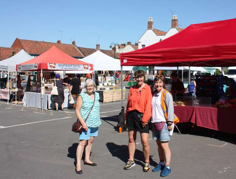 Cllr Liz Leyshon with Eat:Festivals founders Bev and Sarah Milner Simonds