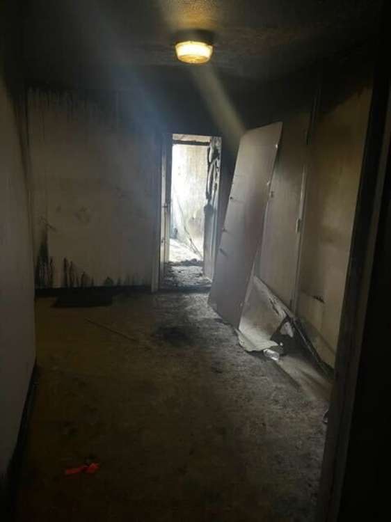 The fire is believed to have been started by a candle in another flat (credit: Marianna Demetri)