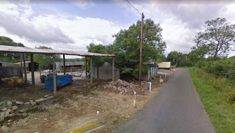 Looking towards the barn in Catsham that was planned to be converted into a home (Photo: Google Street View)
