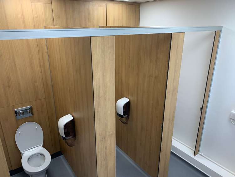 The new toilets at Brookside Academy