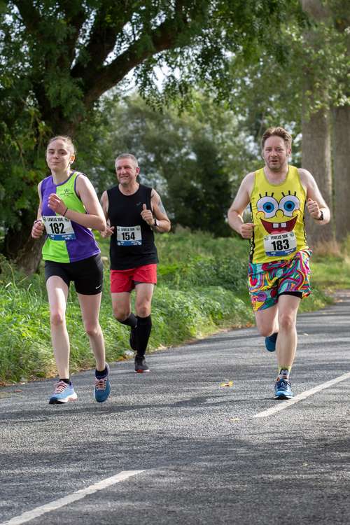 The organisers had two running - Evelyn Wigley with dad Matt (Photo: Mendip Athletics Club)