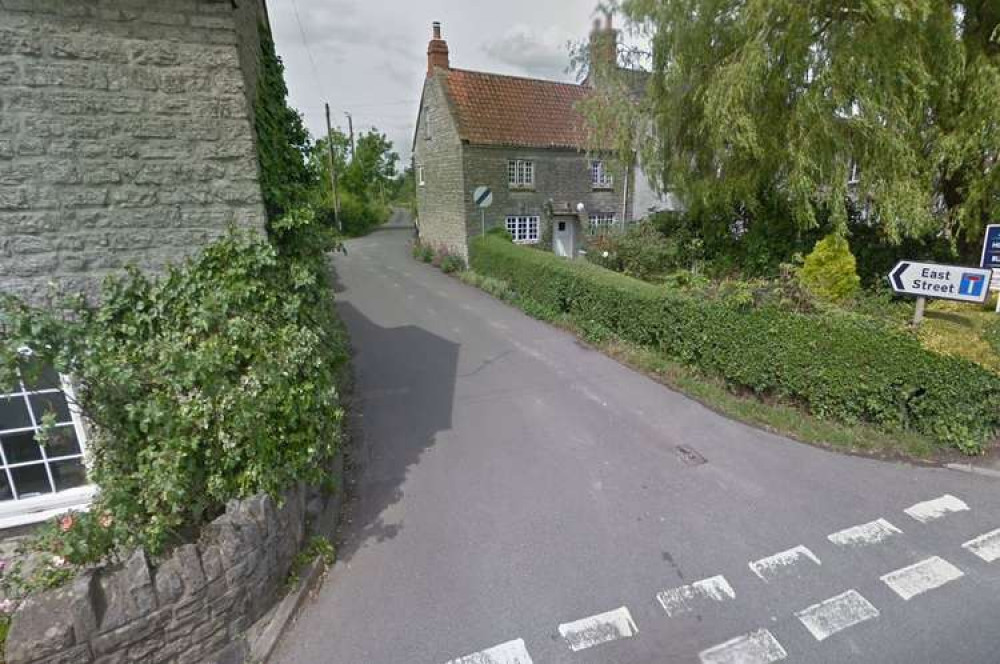 The fatal collision happened off East Street Lane in West Pennard (Photo: Google Street View)