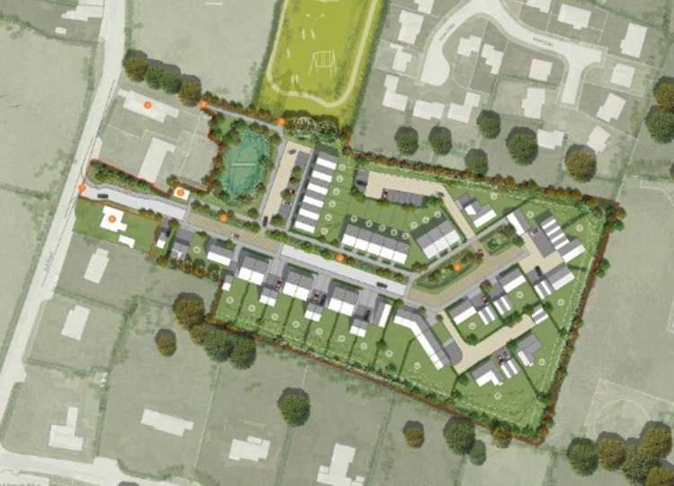 Refused plans for 32 homes on Sub Road in Butleigh (Photo: Clifton Emery Design)