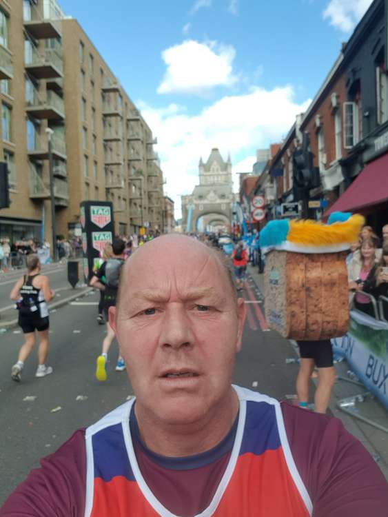Nev Moule who completed the London Marathon for the Wooden Spoon charity (Photo: Nev Moule)