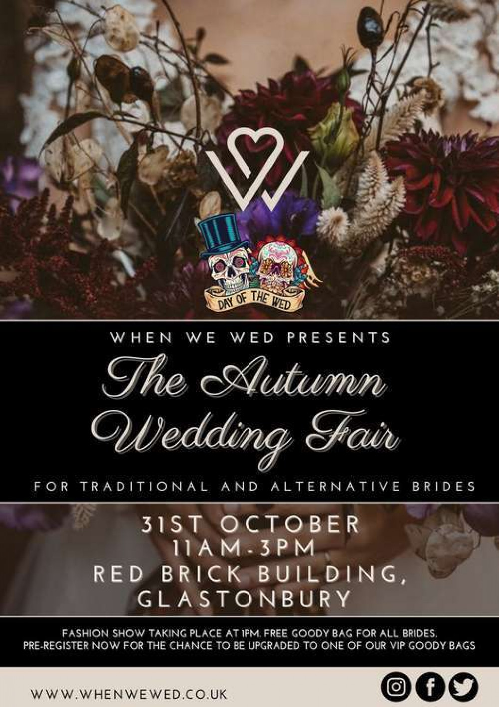 The When We Wed Autumn Wedding Fair is taking place at the Red Brick Building in Glastonbury on Sunday