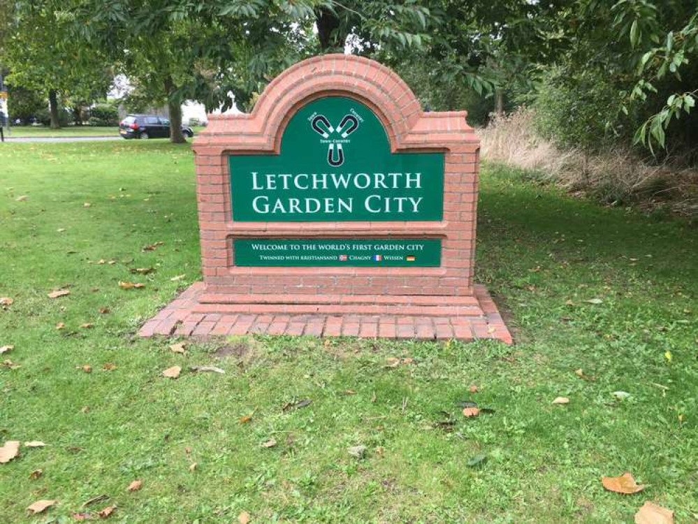 Letchworth: All signs point to a brilliant first impression of our town. PICTURE: A freshened up plinth