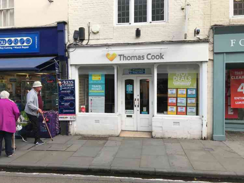 The Wells Thomas Cook store this morning (September 23)