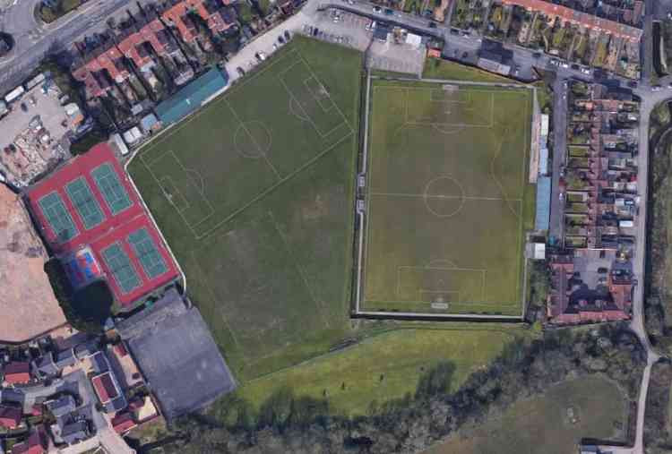 The Athletic Ground in Wells, where Wells City play their home games (Photo: Google Earth)