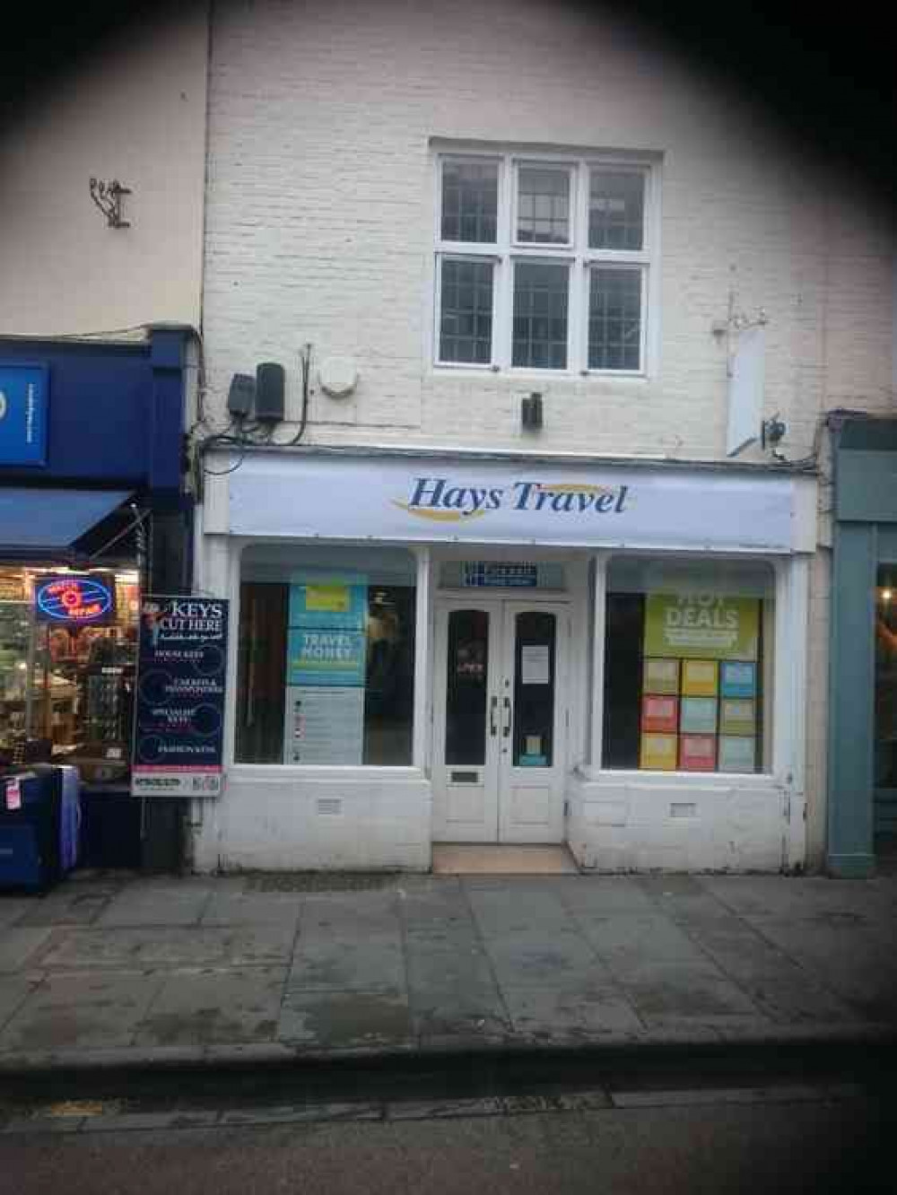 A Hays Travel sign has gone up on the former Thomas Cook store in Wells High Street