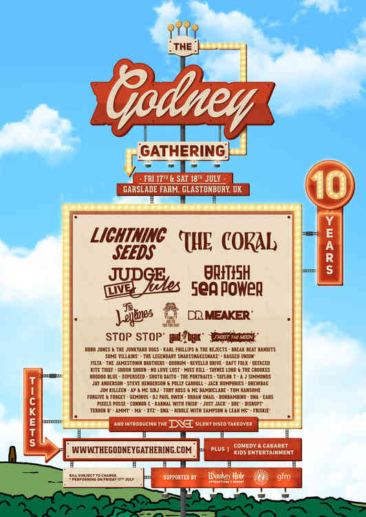 The line-up for the 2020 Godney Gathering