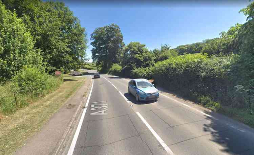 The A371 in Dinder - see today's mobile speed camera locations (Photo: Google Street View)