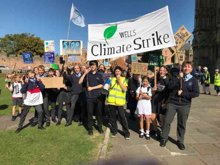 The previous climate strike in Wells