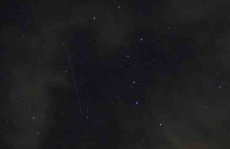 Starlink in the skies above Wells last night