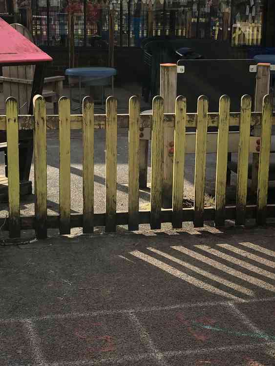 The playground at St Cuthbert's Infant School