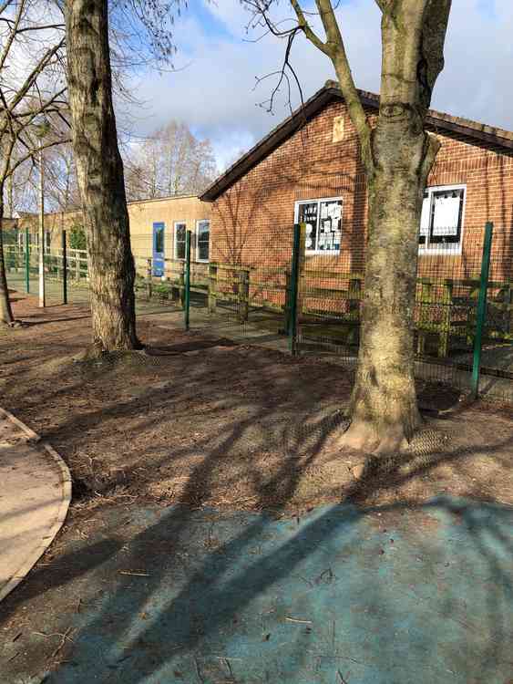 The playground at St Cuthbert's Infant School