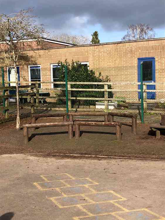 The playground at St Cuthbert's Infant School