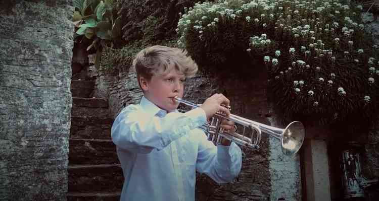 Charlie Ballamy performing The Last Post