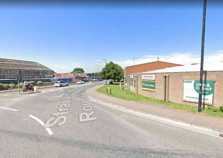 There will be roadworks outside of Travis Perkins this week (Photo: Google Street View)