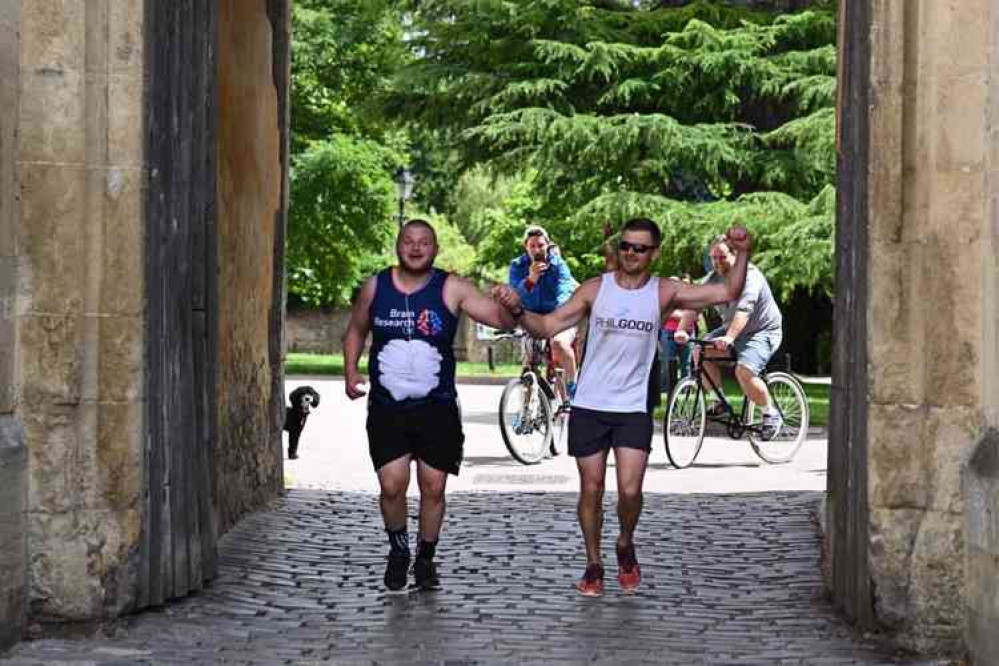 Tom Palacio and Jake Smith enter Wells Market Place Tom Palacio and Jake Smith enter Wells Market Place