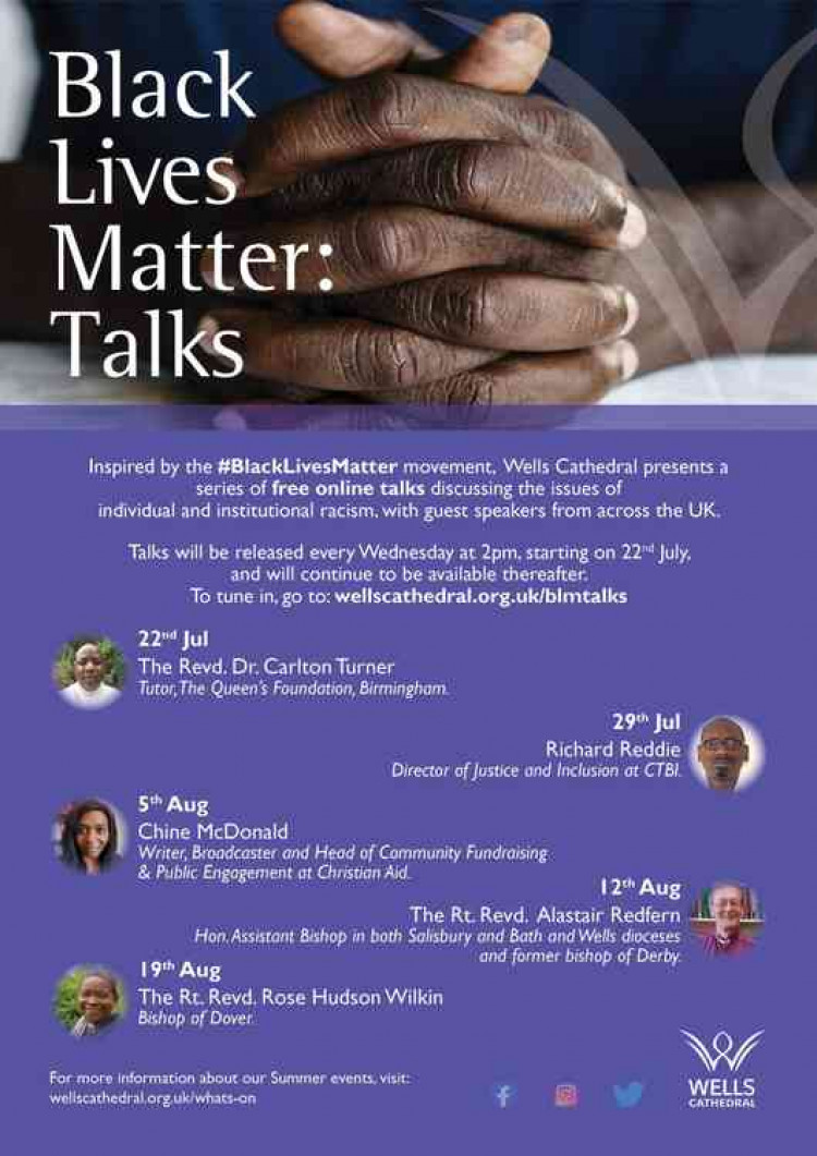 A series of Black Lives Matters talks are being hosted by Wells Cathedral