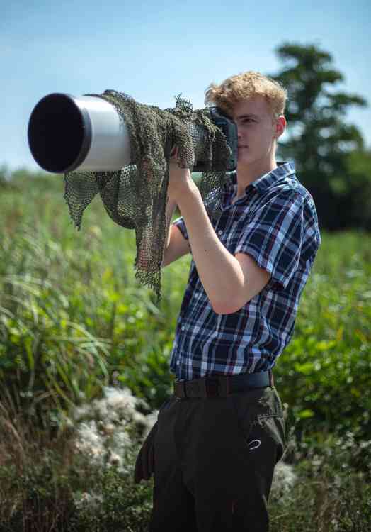 Wildlife photographer at work during lockdown