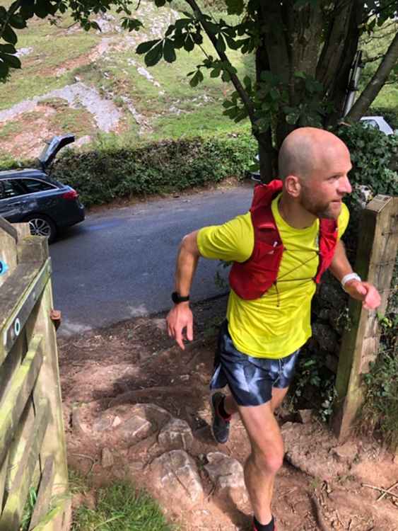 Tom Abrahams in action on the Mendips