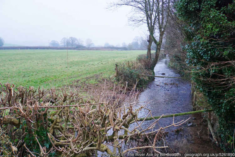 The River Axe flowing near Wookey