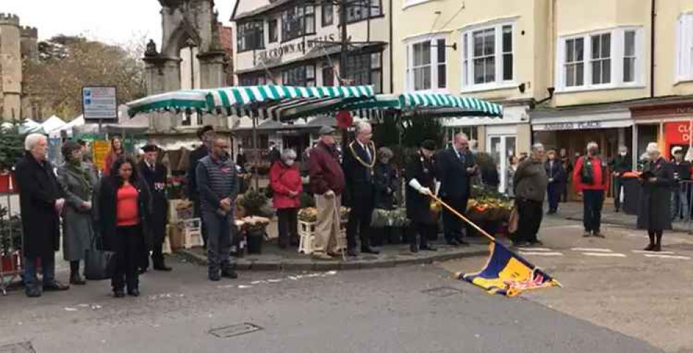 A screen grab from our Facebook Live video in Wells on Remembrance Day