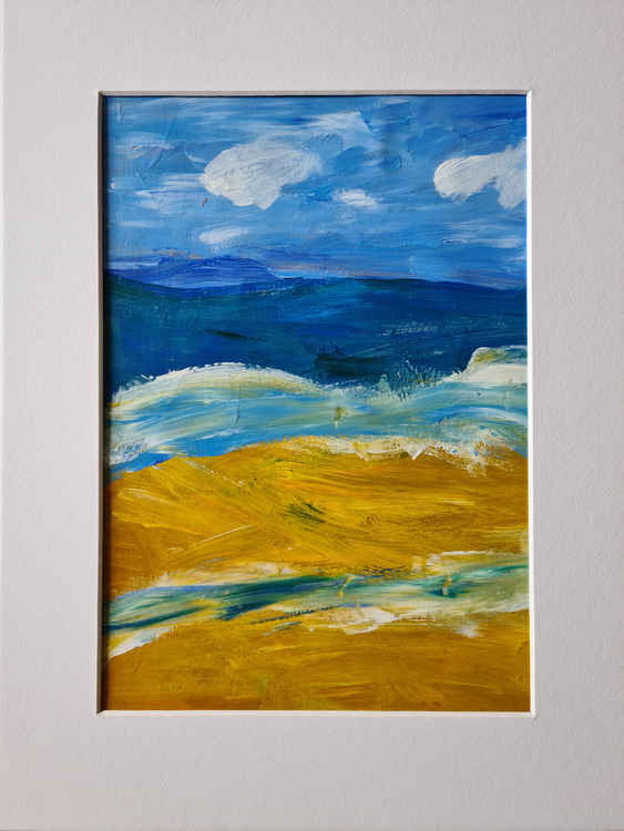 Seascape 2, from a series of acrylic paintings at Heads Up on display