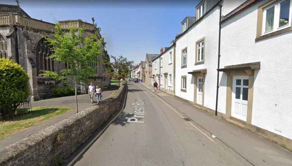 The incident happened in Priest Row, Wells (Photo: Google Street View)