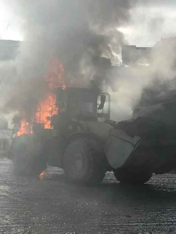 The fire in Cheddar yesterday (Photo: Cheddar Fire Station)