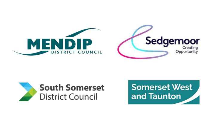 Somerset district councils' logos