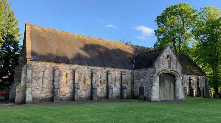 The Bishop's Barn on the edge of the Wells Recreation Ground