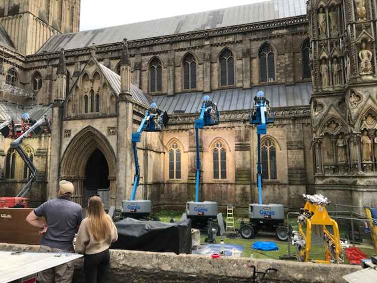 Dungeons and Dragons filming in Wells today