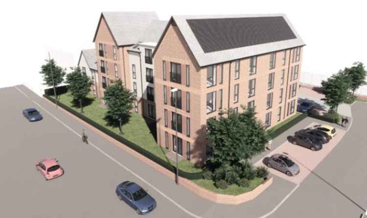 Artist's impression of 23 flats on A39 Glastonbury Road in Wells (Photo: Origin3 Studios)