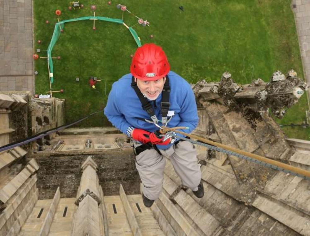 Abseil down Wells Cathedral