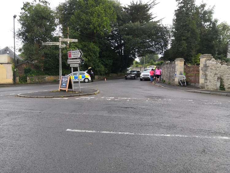 Police closed the B3136 from West Shepton (Photo: Karen Mercer)