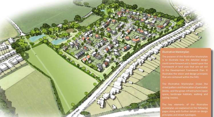 Masterplan of new development of 100 homes off Elm Close in Wells (Photo: Gladman Developments)