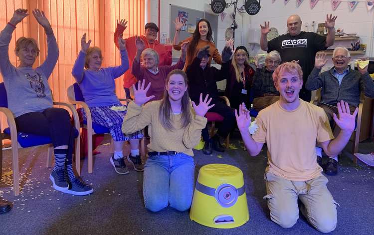 Lively entertainers Jenny and Joe at the Memories Group today