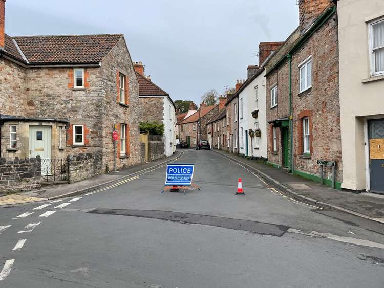 South Street in Wells closed off by the police this morning