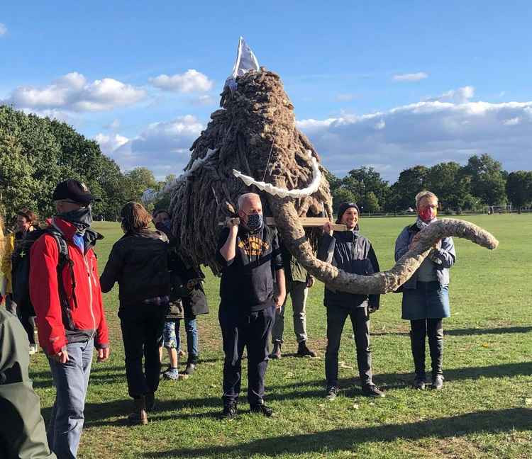 The wooly mammoth took around six people to hold